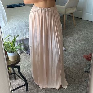 Forever 21 Blush Maxi Skirt with Slit